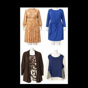 Blue Long Sleeve Dress